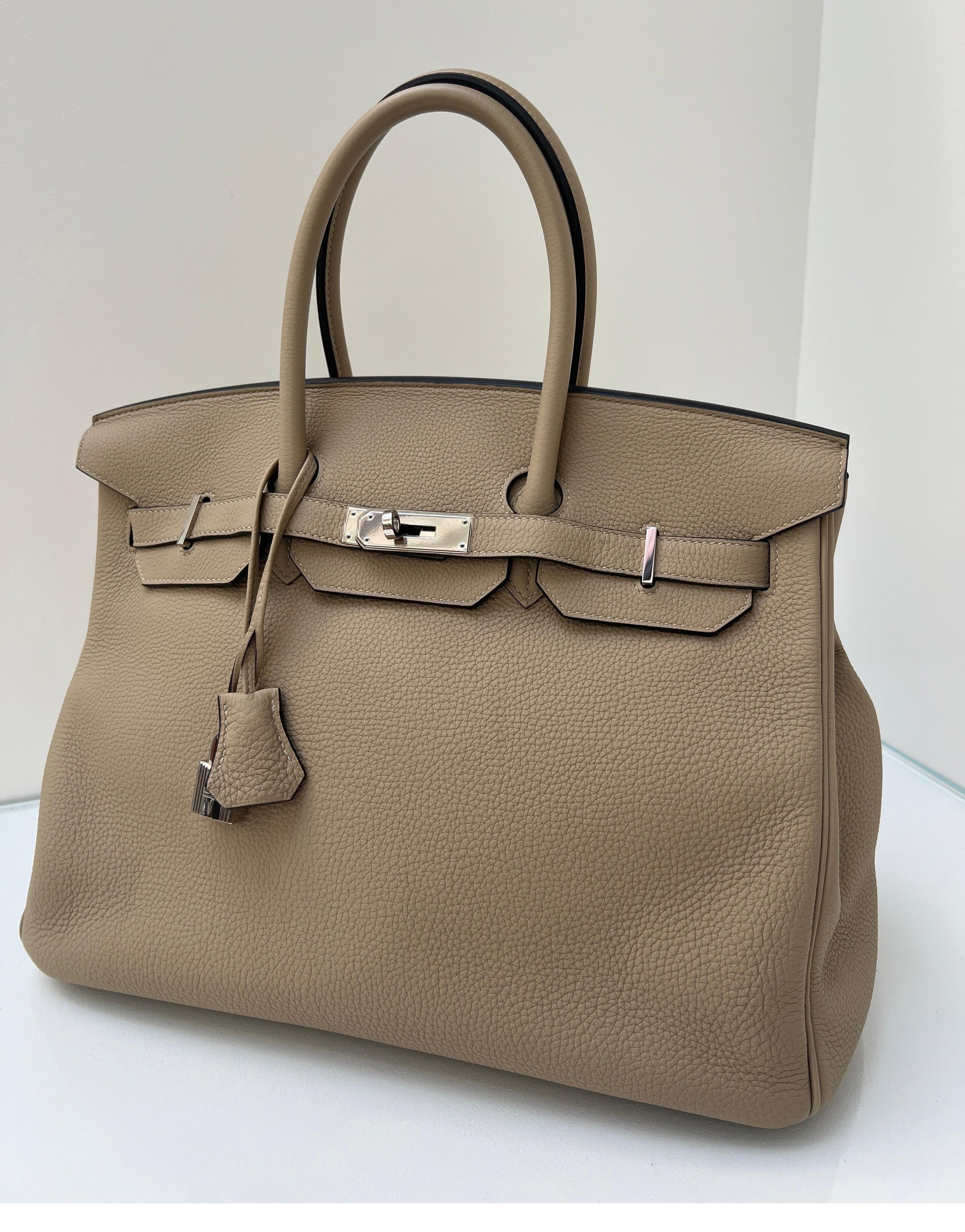 Brown Hermes Trench Birkin 35 Bag