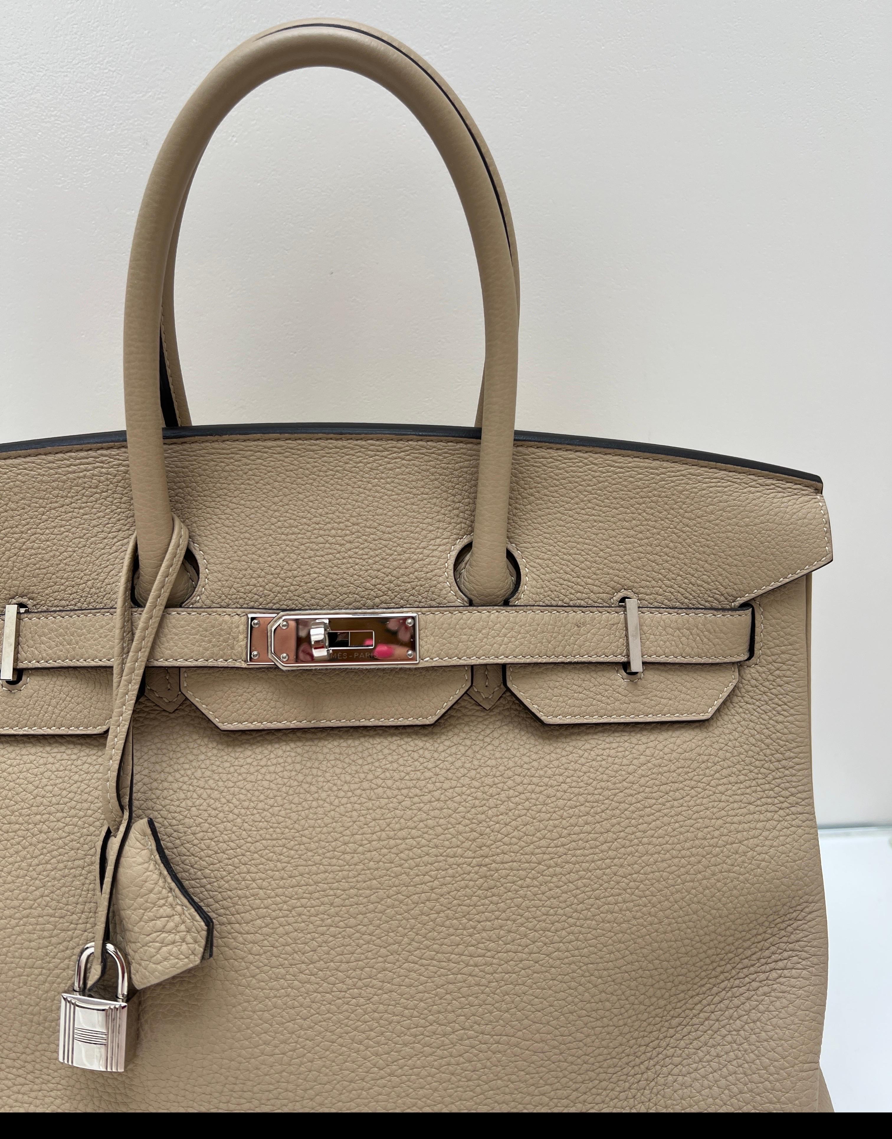 Marrone Borsa Hermes Trench Birkin 35 in vendita