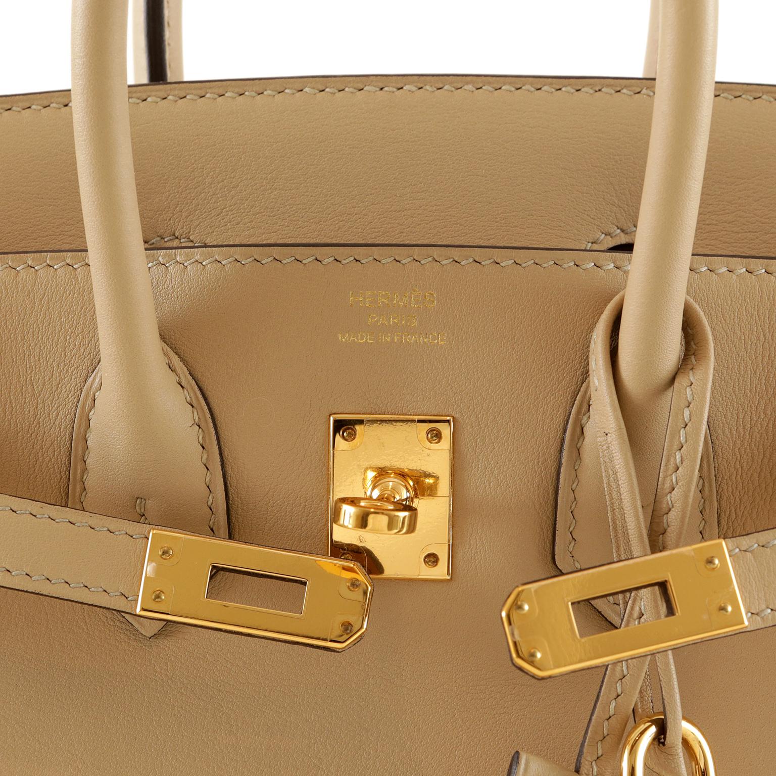 Beige Hermès Trench Swift Leather 25 cm Birkin Bag