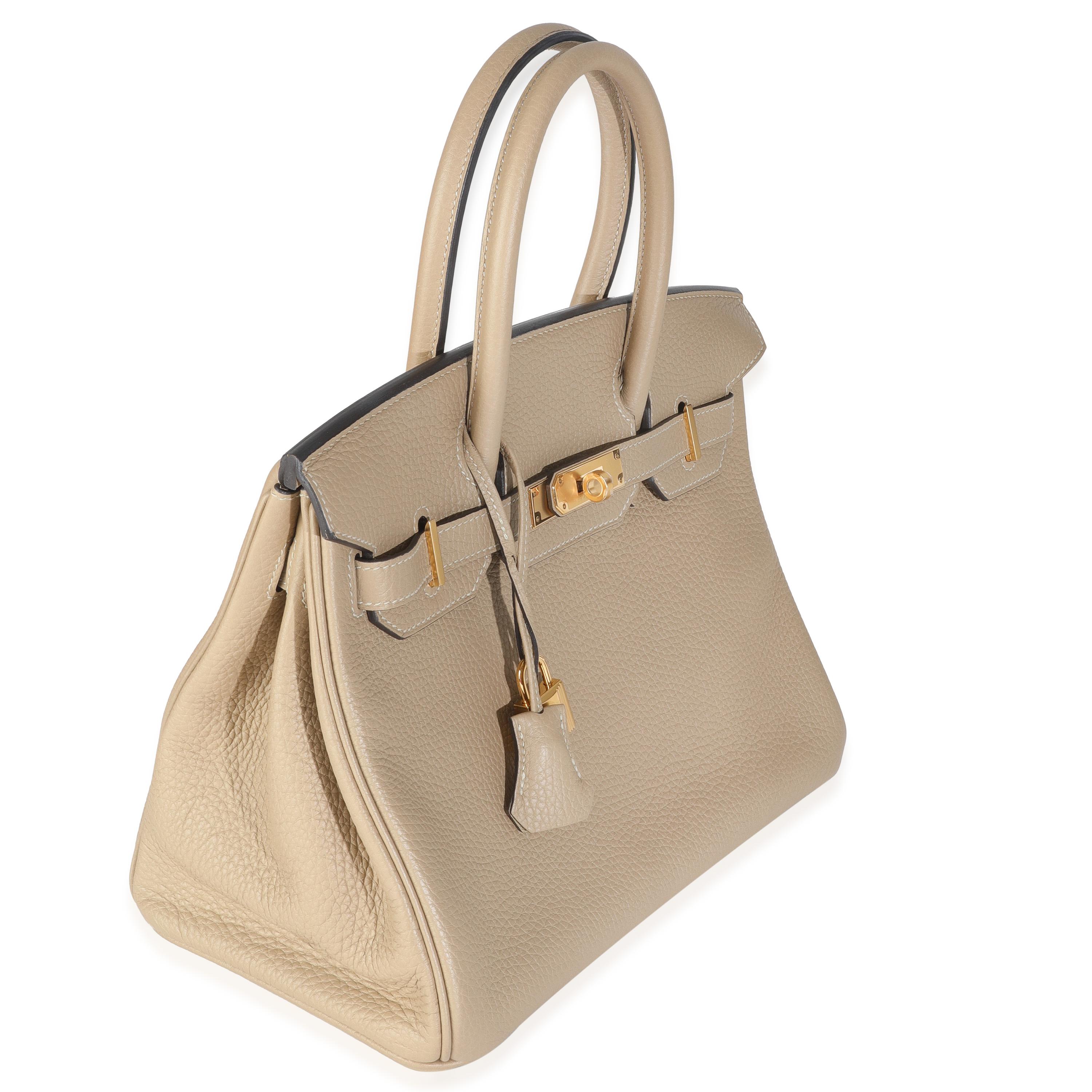 Hermès Trench Togo Birkin 30 PHW en Nuevo estado para la venta en New York, NY