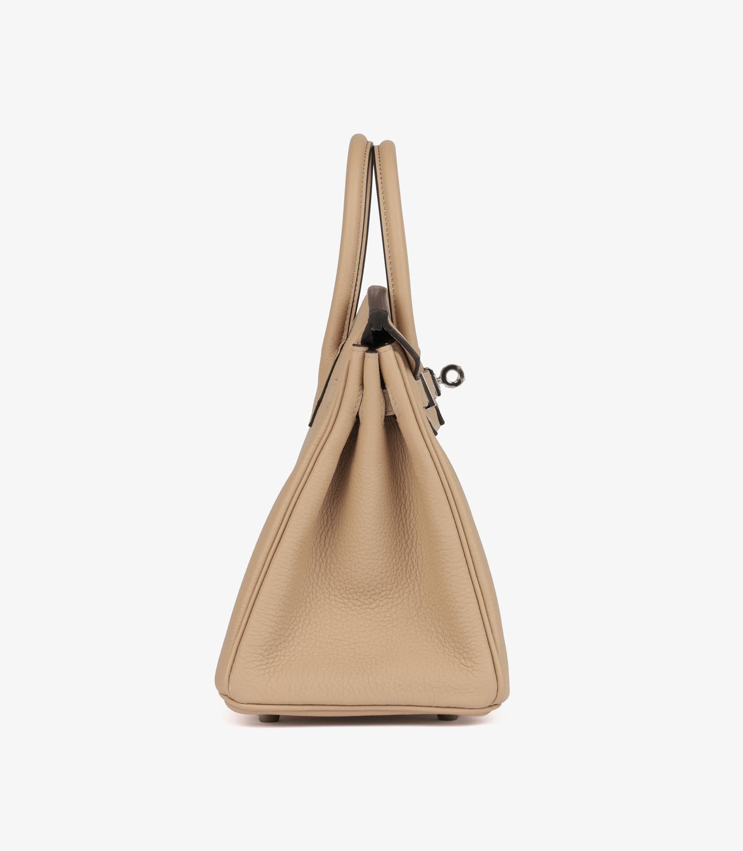 Hermès Trench Togo Leather Birkin 25cm Retourne Pour femmes en vente