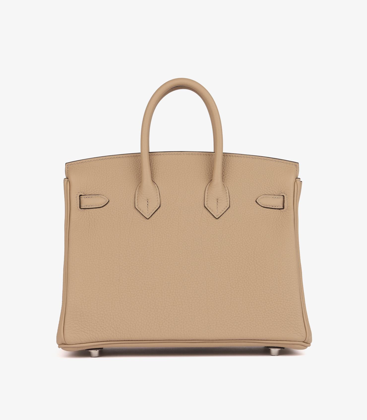 Hermès Trench Togo Leather Birkin 25cm Retourne en vente 1
