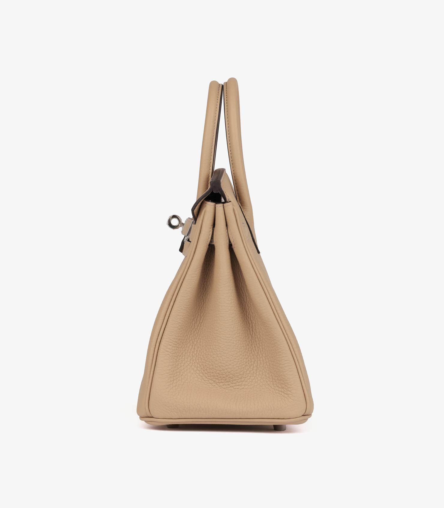 Hermès Trench Togo Leather Birkin 25cm Retourne en vente 2