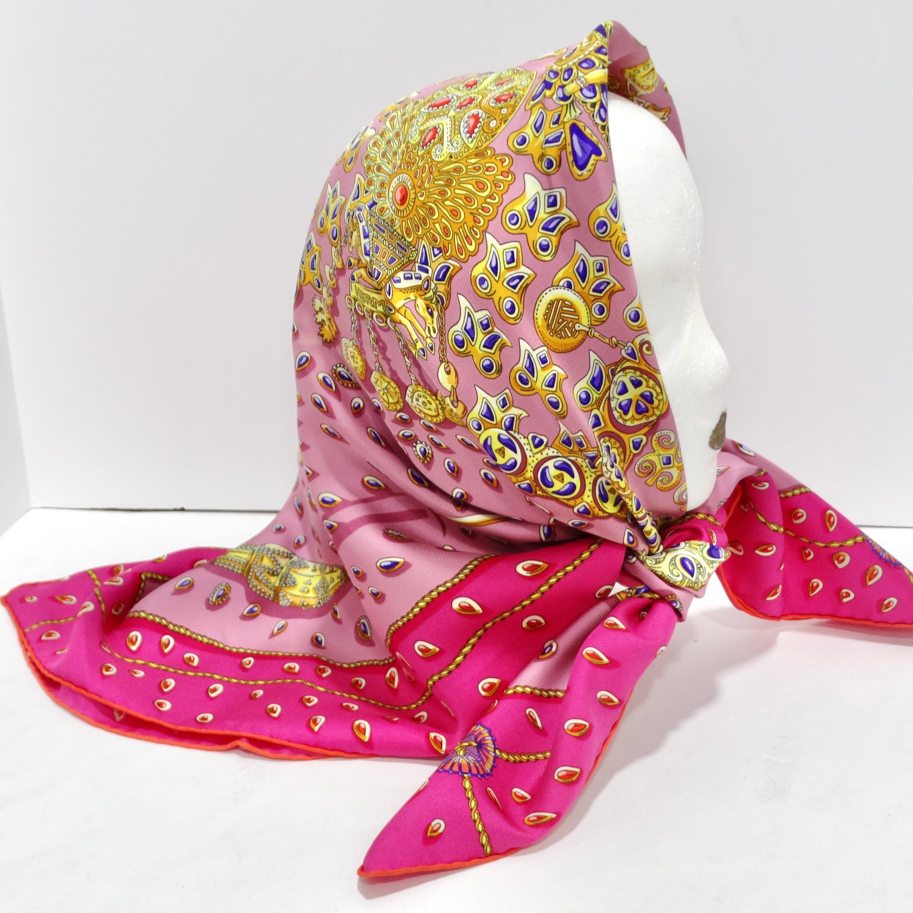 Women's or Men's Hermes Trésors Retrouves Annie Faivre Silk Scarf For Sale