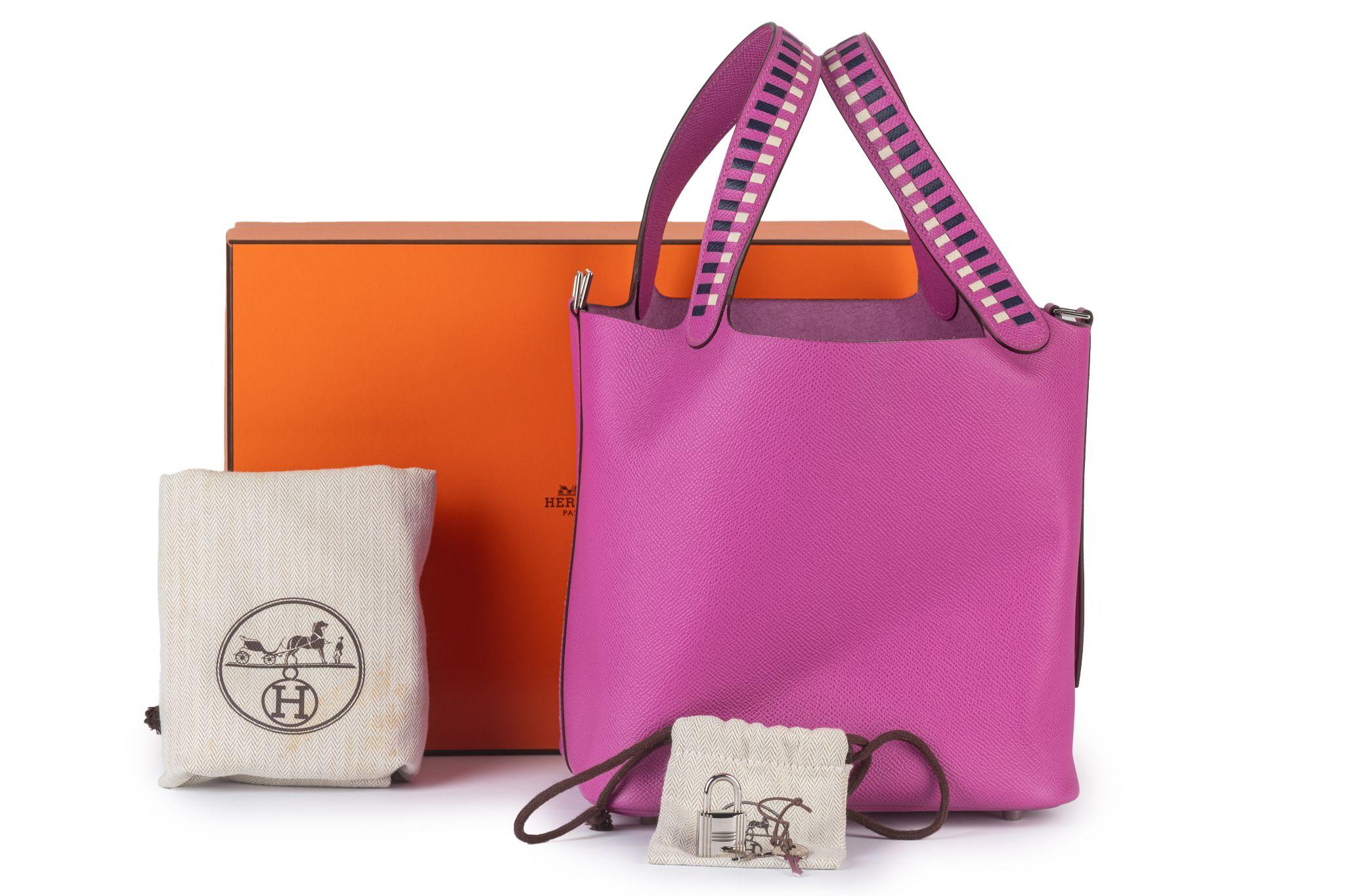 Hermès Tressage De Cuir Picotin Lock 22 en vente 7