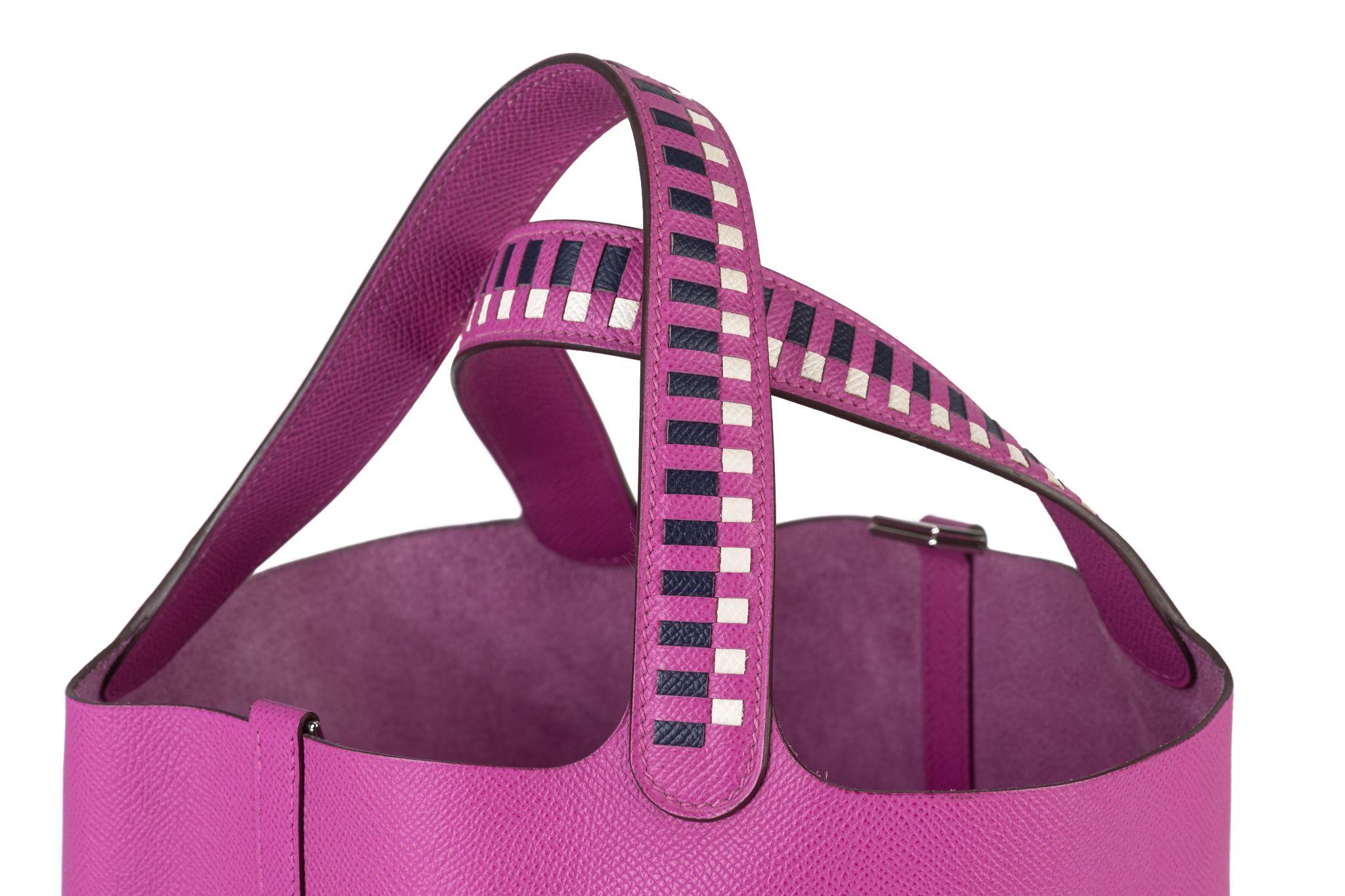 Hermès Tressage De Cuir Picotin Lock 22 en vente 2