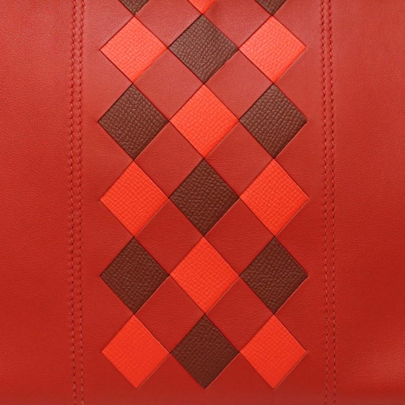 Hermes Tressage Red Birkin 35 Swift Leather For Sale 11