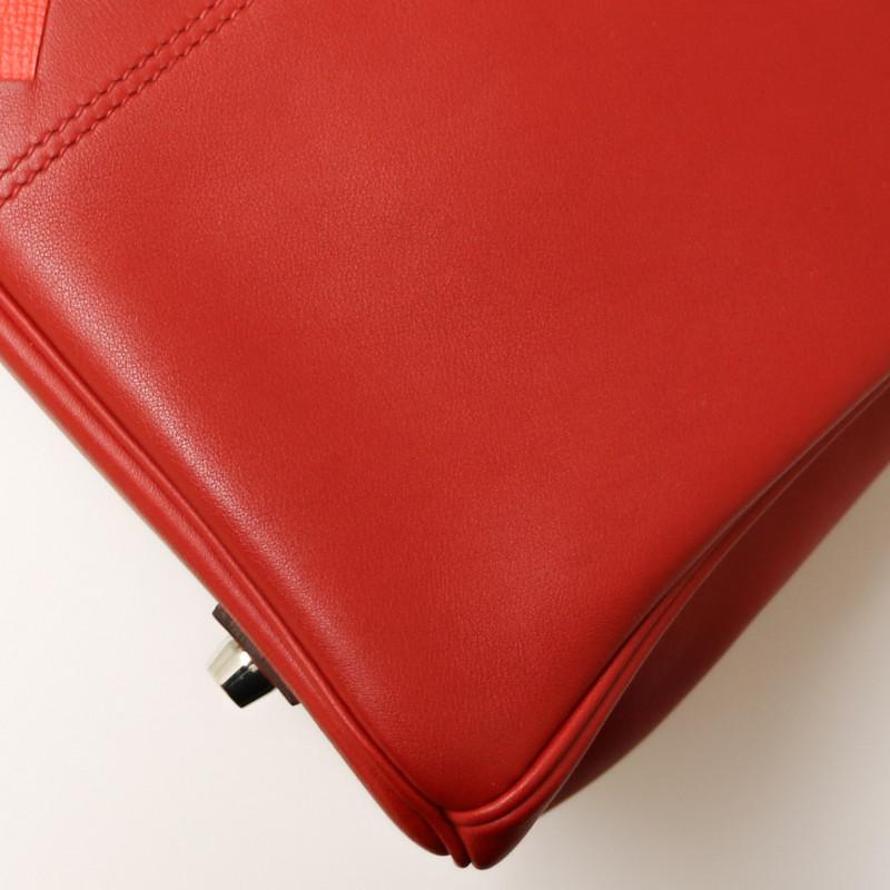 Hermes Tressage Red Birkin 35 Swift Leather For Sale 4