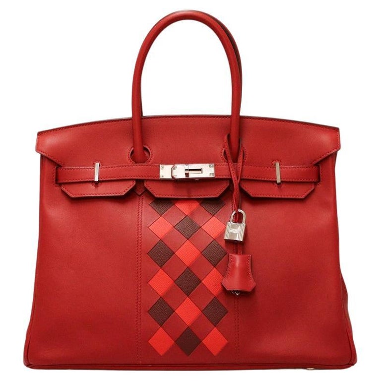 Hermès Tressage Red Birkin 35, 2020, offered by Valois Vintage Paris