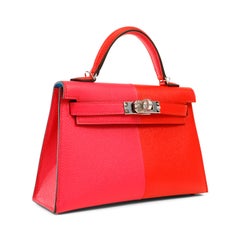 Hermès Tri Color Pink Red Epsom Mini 20 cm Kelly