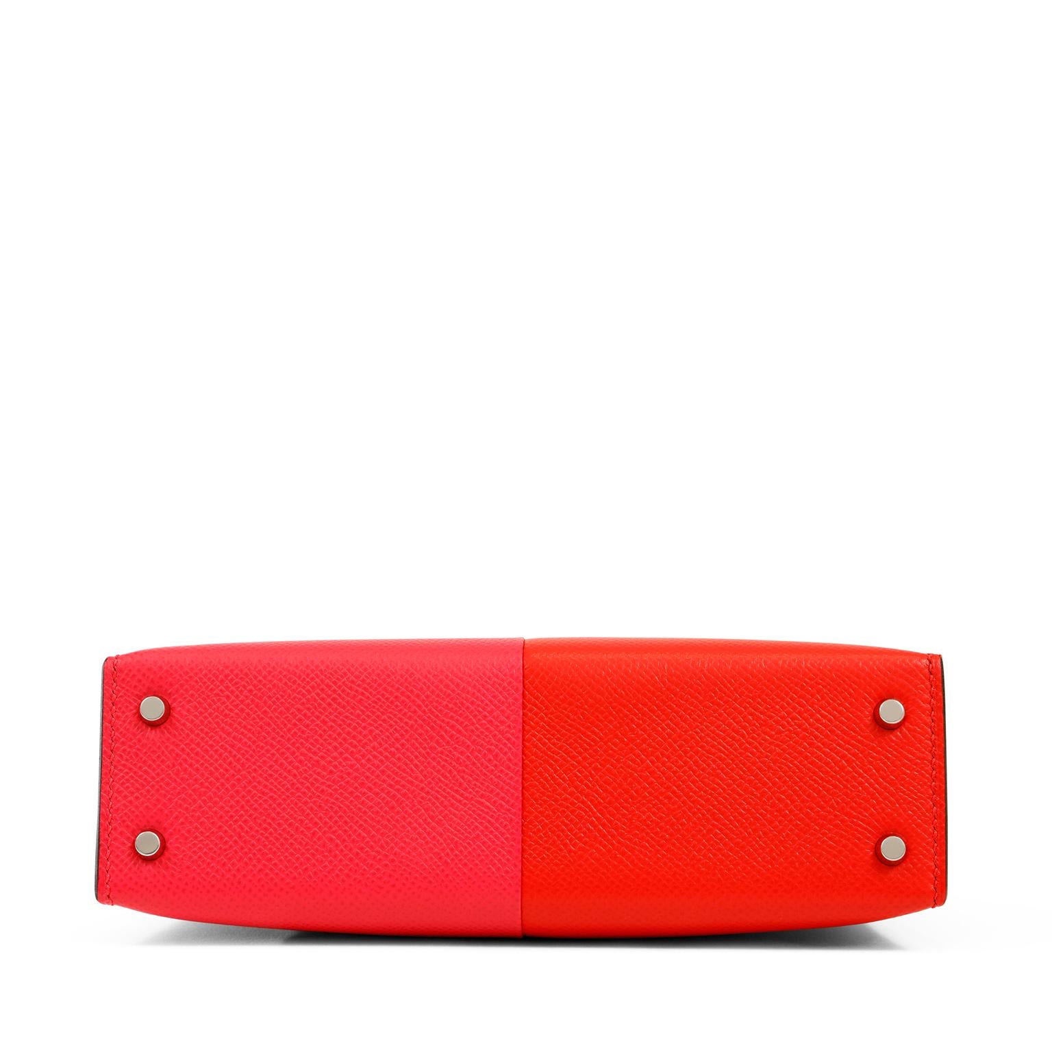 Hermès Tri Color Pink Red Epsom Mini 20 cm Kelly at 1stDibs | hermes ...