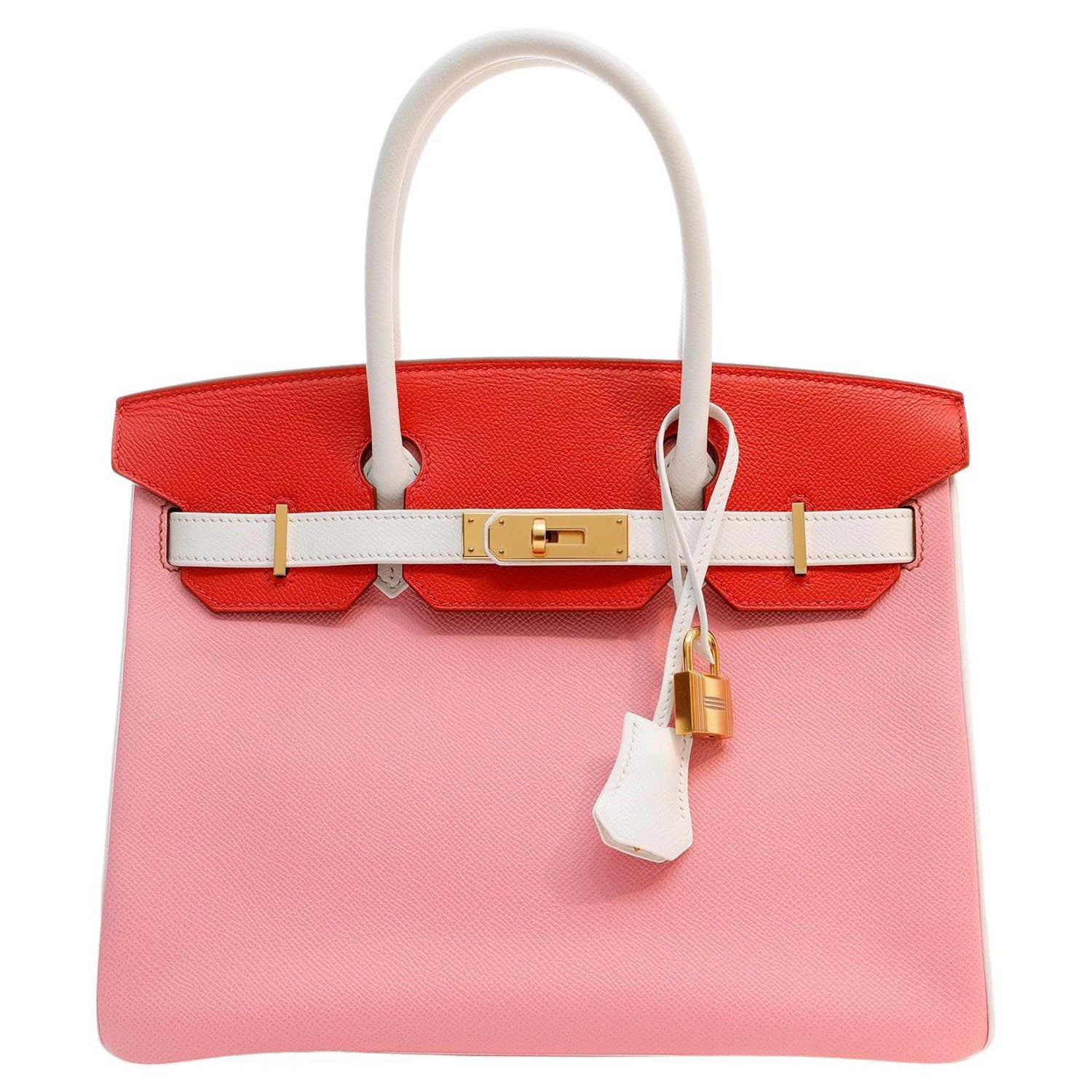Hermes Kelly Handbag Pink Epsom with Gold Hardware 28 Pink 2204671