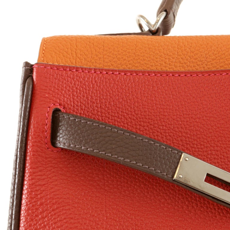Hermès Tri Color Togo Leather 32 cm Kelly Bag - Limited Edition For