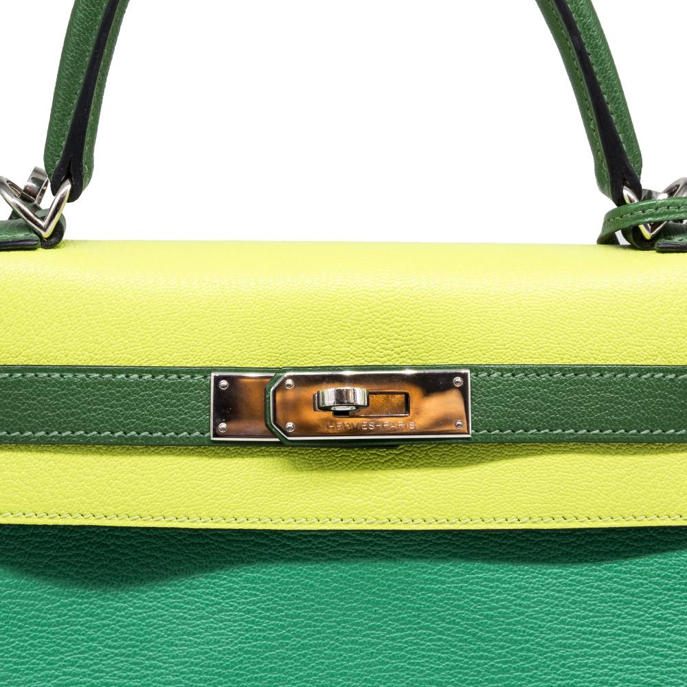 Hermès Tri-colour 28cm Kelly Bag In Good Condition In London, GB