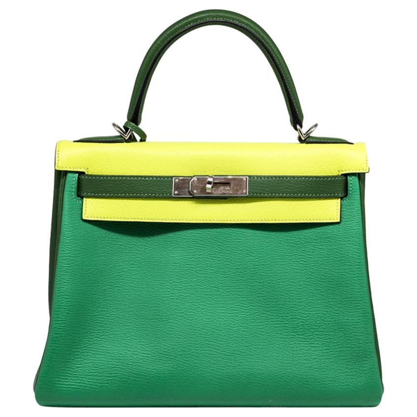 Hermès Tri-colour 28cm Kelly Bag