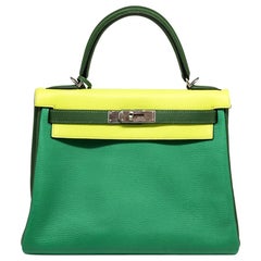 Hermès Tri-colour 28cm Kelly Bag