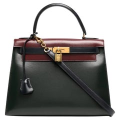 Hermes Tri-Colour Kelly 28