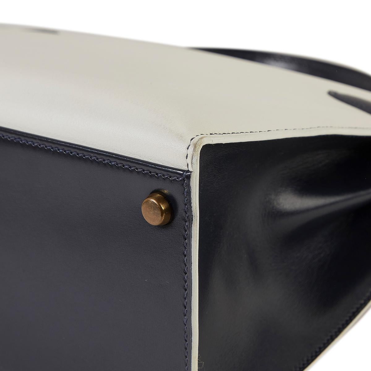 Sellier 32cm Kelly Tasche mit dreifarbiger Tri-Colour von Hermès 5