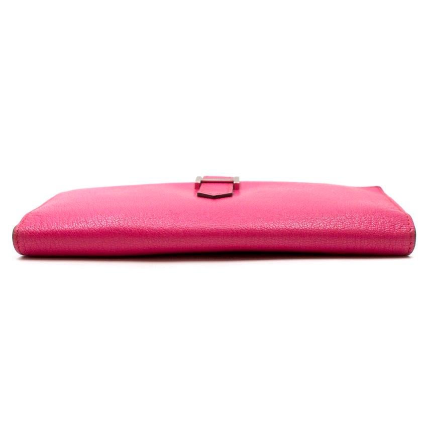 Hermes Tri-fold Pink Bearn Wallet For Sale 4