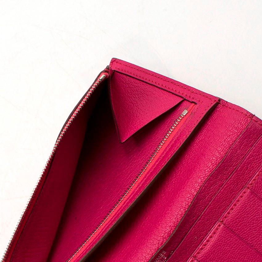 Women's Hermes Tri-fold Pink Bearn Wallet For Sale