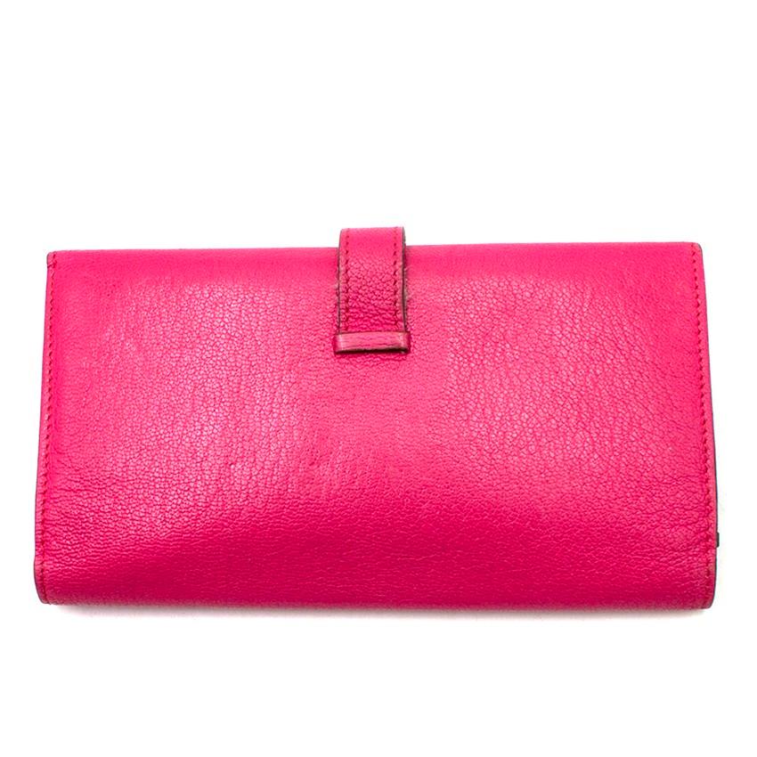 Hermes Tri-fold Pink Bearn Wallet For Sale 2