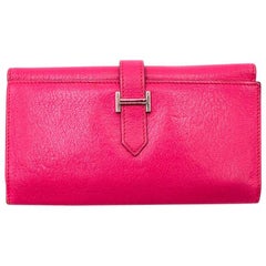 Hermes Tri-fold Pink Bearn Wallet