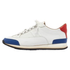 Hermes Tricolor Leather Quicker Sneakers Size 41