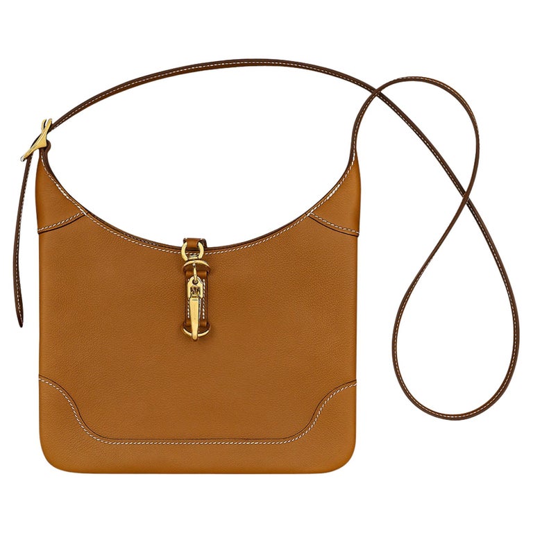 Hermes Trim Duo 24 Bag Gold Evercolor Leather w/ Gold Hardware New w