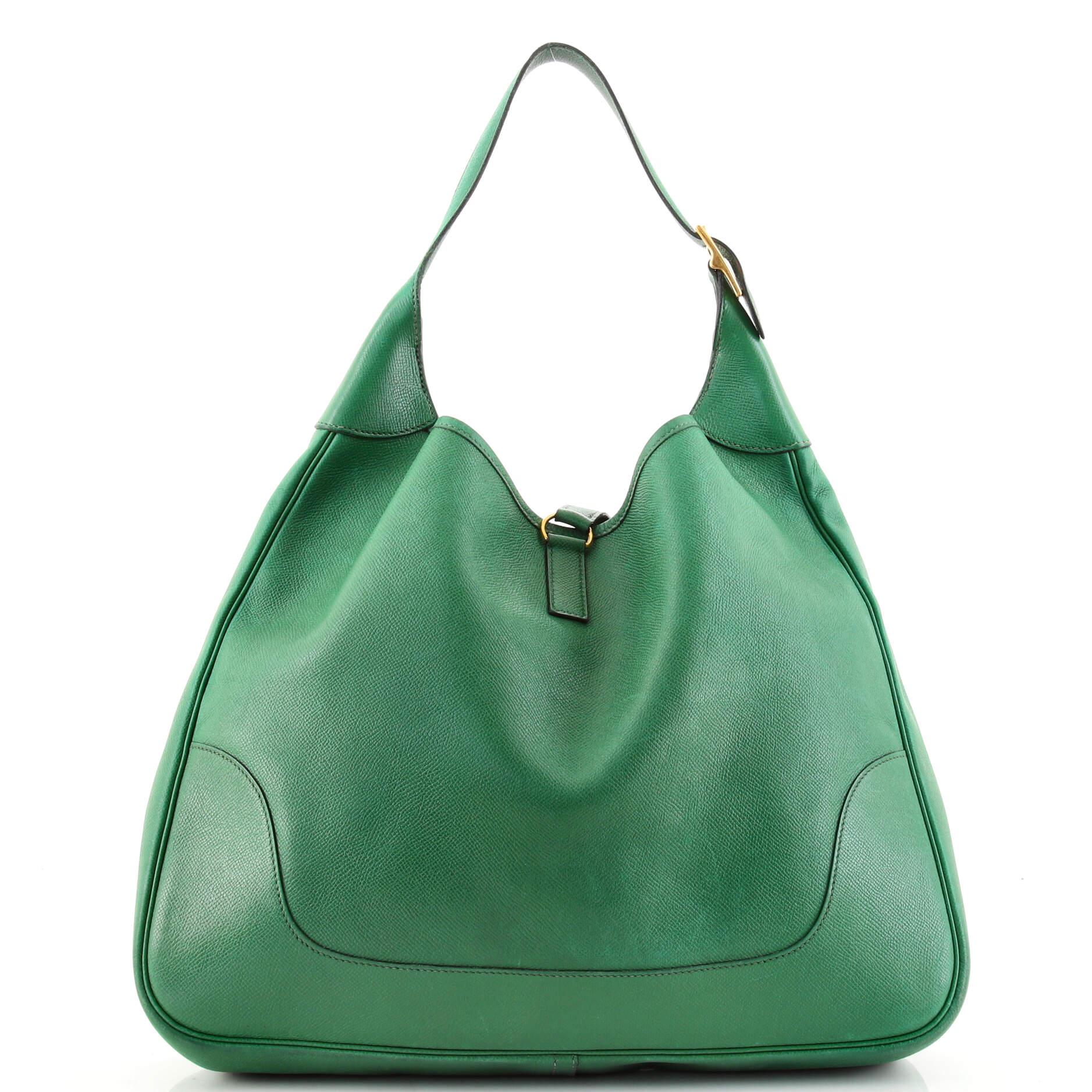 Blue Hermes Trim II Bag Courchevel 35