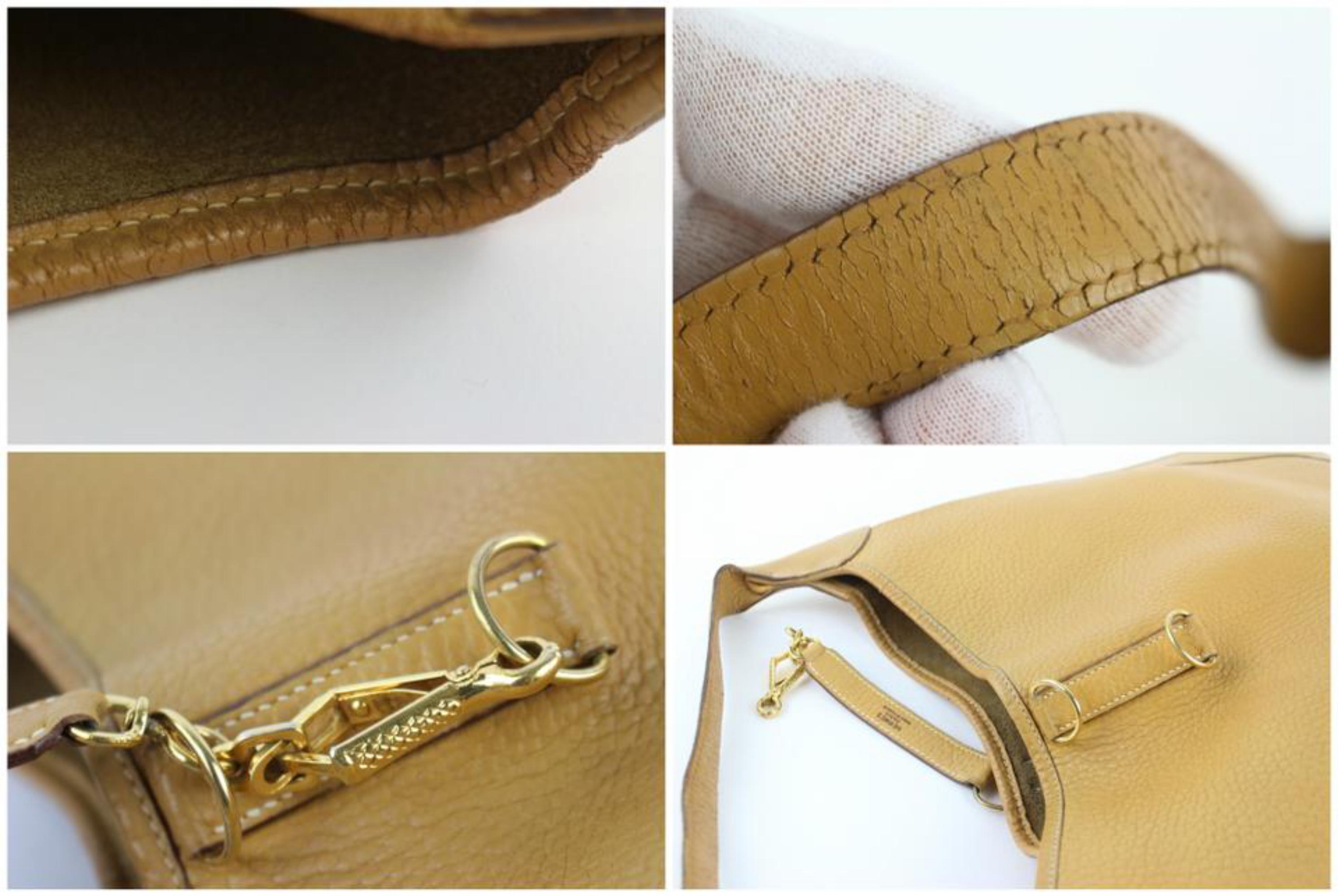 Hermès Trim (Ultra Rare) Large  Fjord 38 Hobo 4hz0921 Leather Shoulder Bag For Sale 7