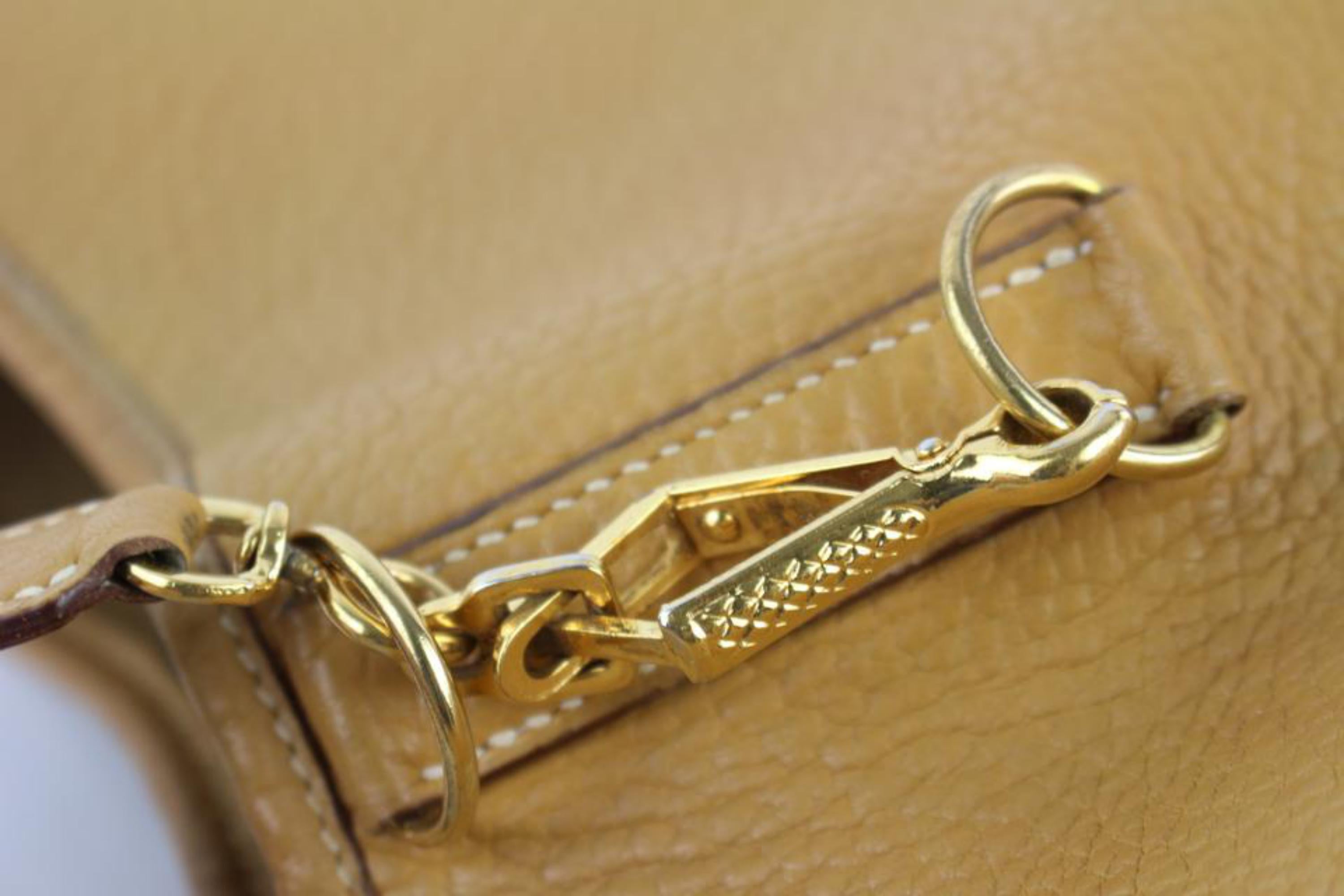 Women's Hermès Trim (Ultra Rare) Large  Fjord 38 Hobo 4hz0921 Leather Shoulder Bag For Sale