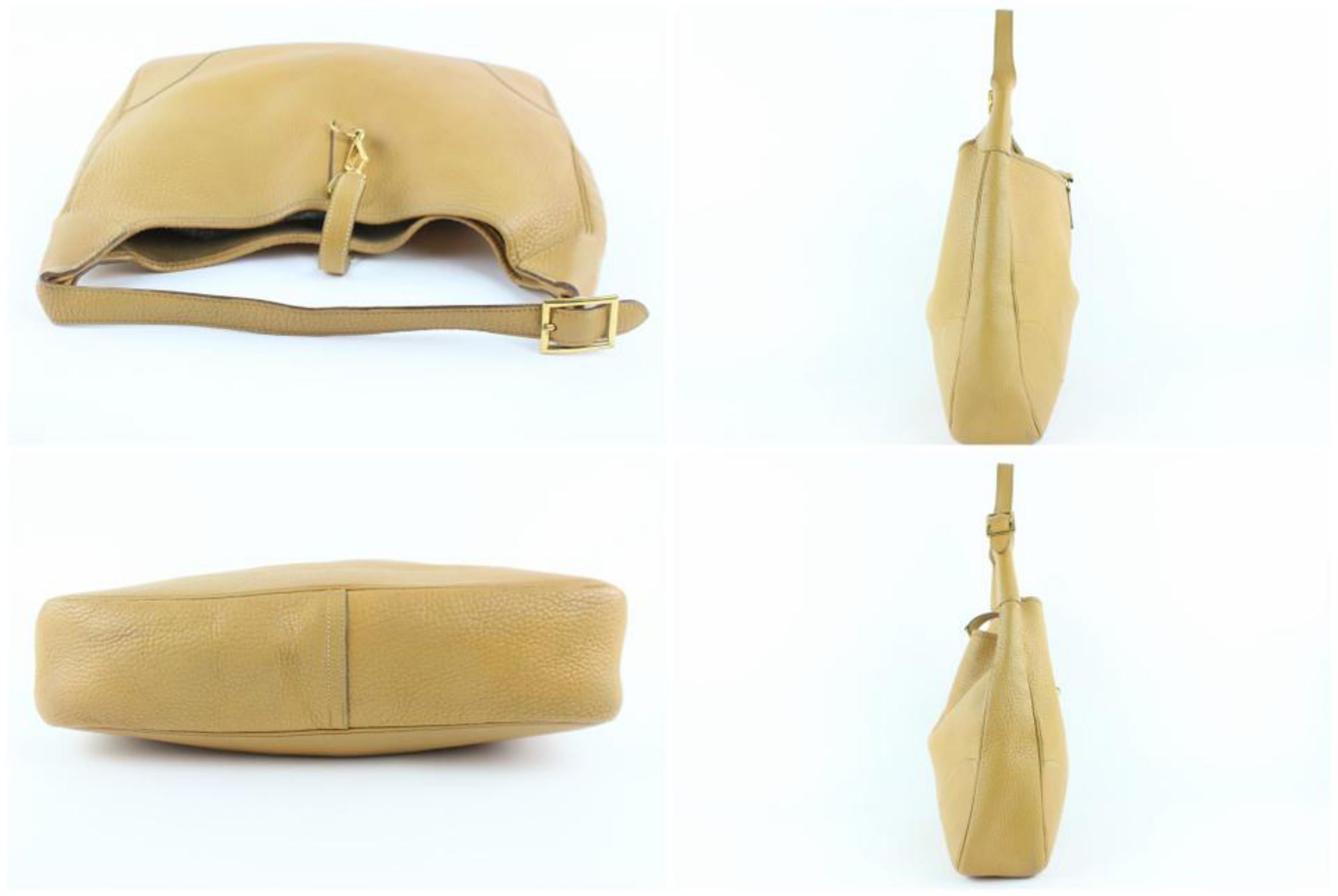 Hermès Trim (Ultra Rare) Large  Fjord 38 Hobo 4hz0921 Leather Shoulder Bag For Sale 3