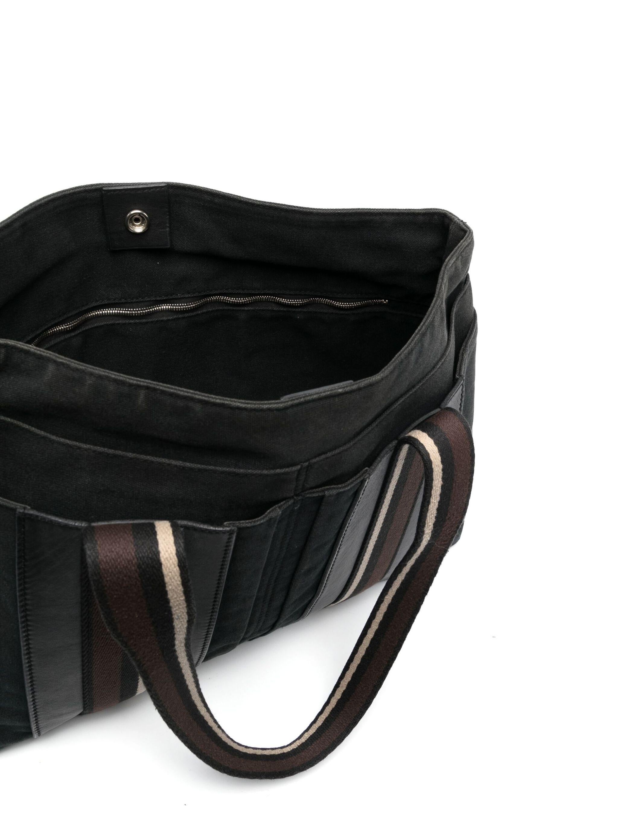 Hermes Troca - Borsa in cotone nero In condizioni buone in vendita a Paris, FR