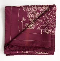 Hermes Trophees de Venise by Julie Abadie Silk Scarf