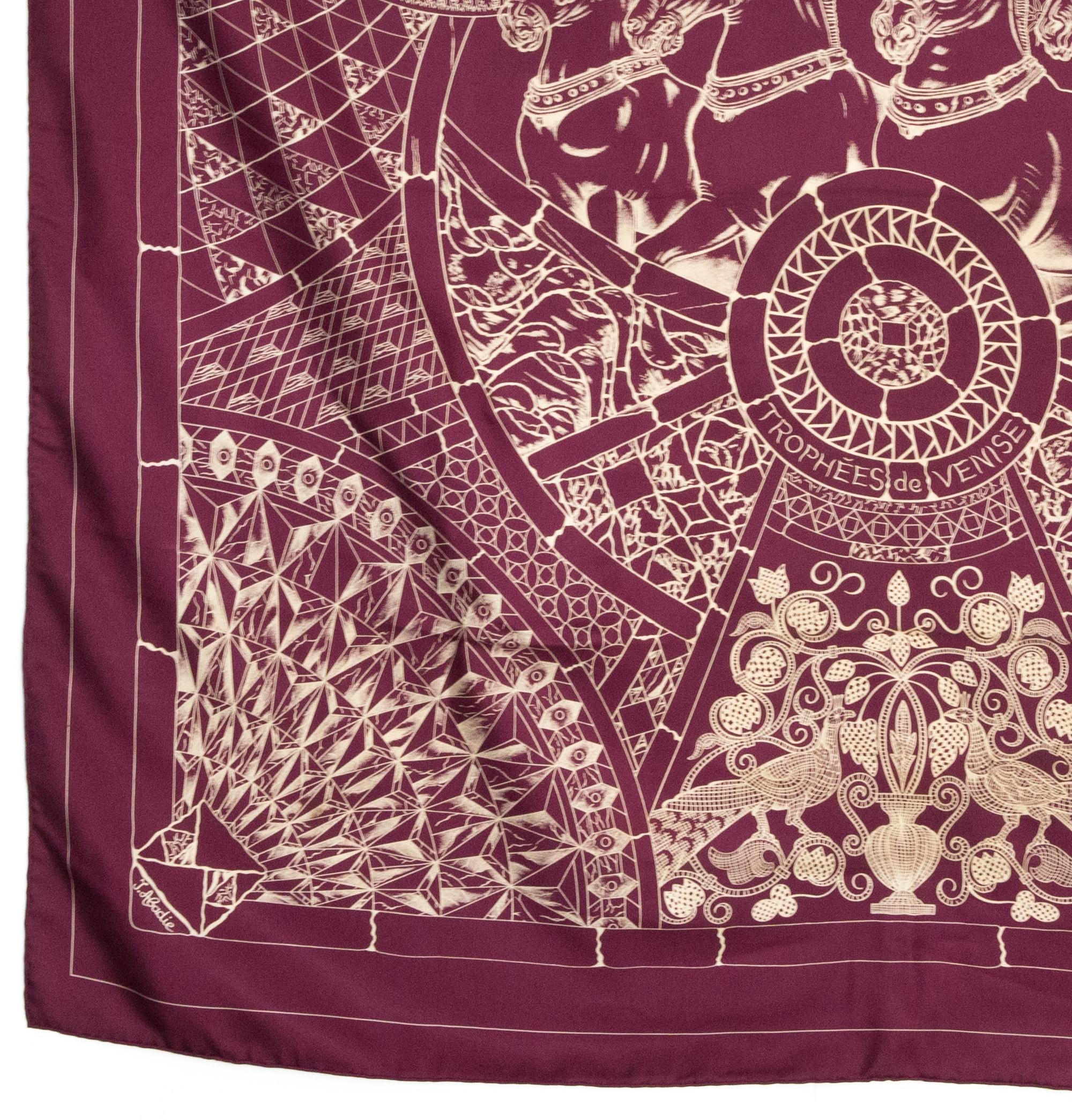 Women's or Men's Hermes Trophees de Venise by Julie Abadie Silk Scarf For Sale