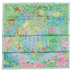 Pañuelo de seda Hermès Jardín Tropical Pastel
