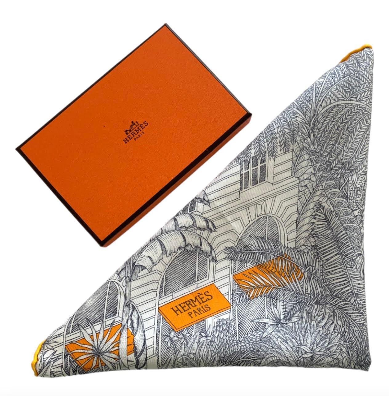 Women's or Men's Hermes Tropical Garden Silk Scarf For Sale