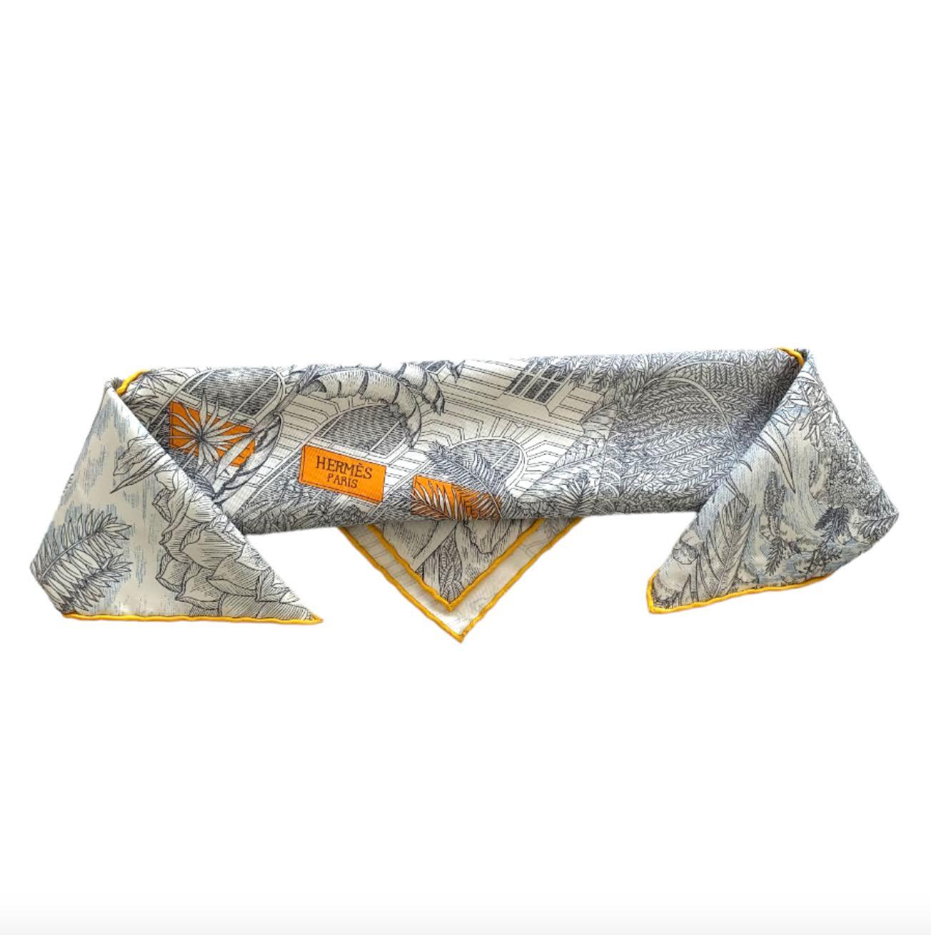 Hermes Tropical Garden Silk Scarf For Sale 1
