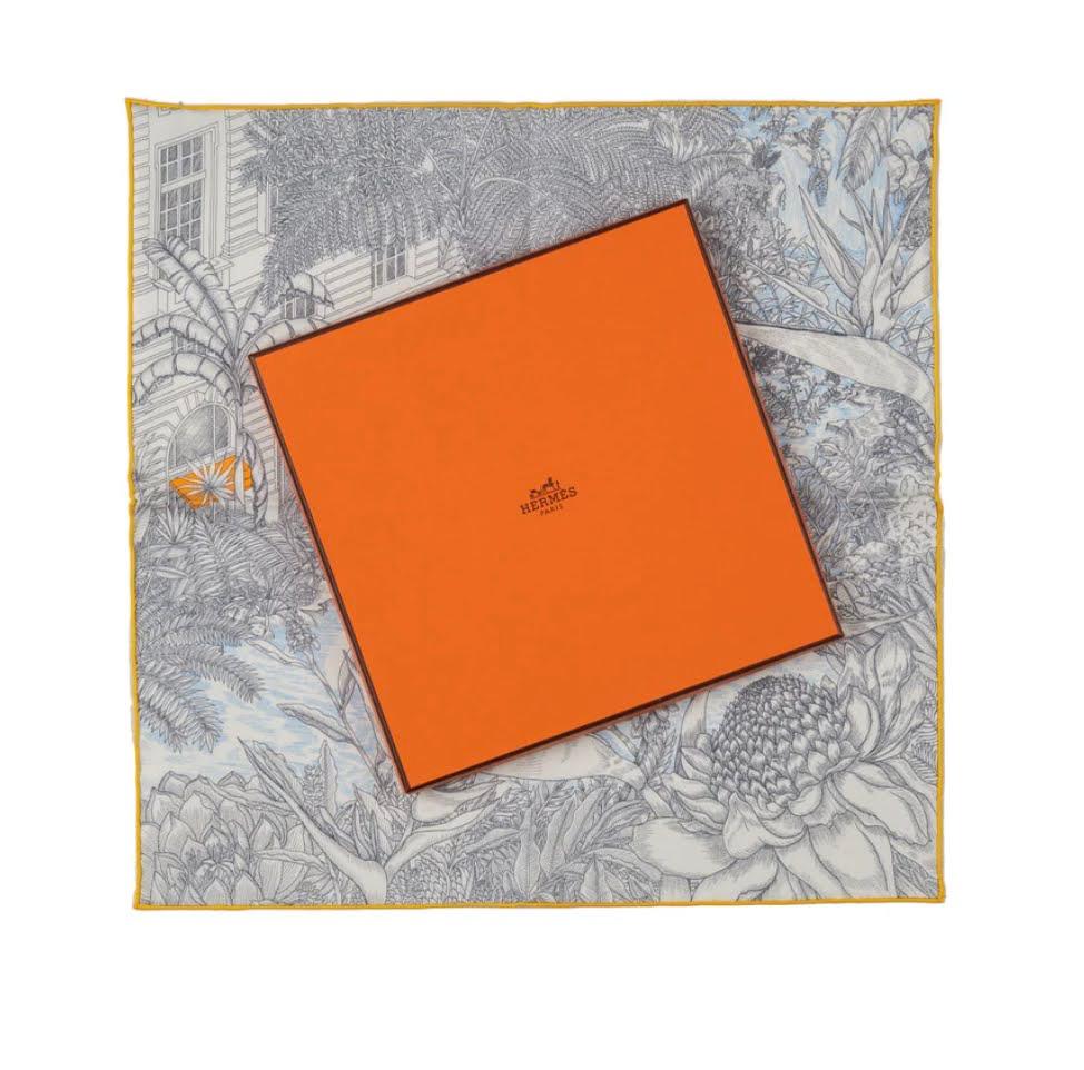 Hermes Tropical Garden Silk Scarf For Sale 2