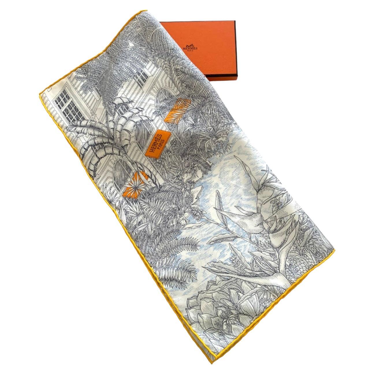 Hermes Tropical Garden Silk Scarf For Sale