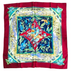 Hermes Tropiques Silk Twill Scarf by Laurence Bourthoumieux 36" x 36"