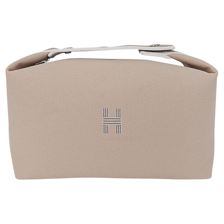 Hermes Bride-A-Brac Case PM Canvas Hibiscus Pink Pouch Small Model