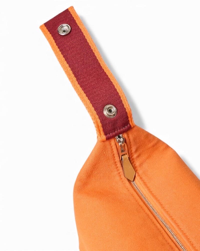 Hermès Trousse Bride-à-Brac Tela Arancione im Angebot 6