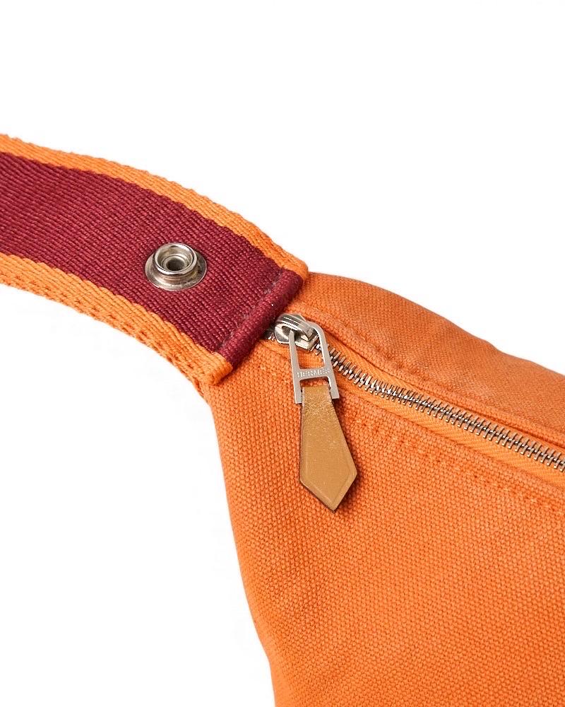 Hermès Trousse Bride-à-Brac Tela Arancione im Angebot 12