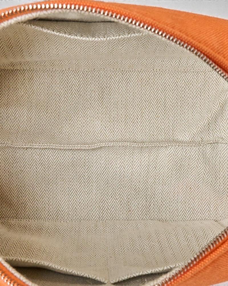Hermès Trousse Bride-à-Brac Tela Arancione im Angebot 13