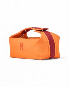 Hermès Trousse Bride-à-Brac Tela Arancione