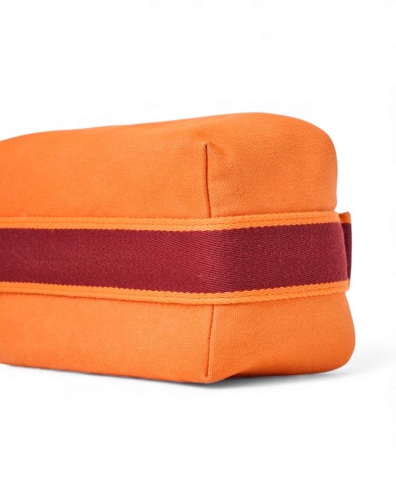 Hermès Trousse Bride-à-Brac Tela Arancione im Angebot 3