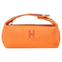 Hermès Trousse Bride-à-Brac Tela Arancione