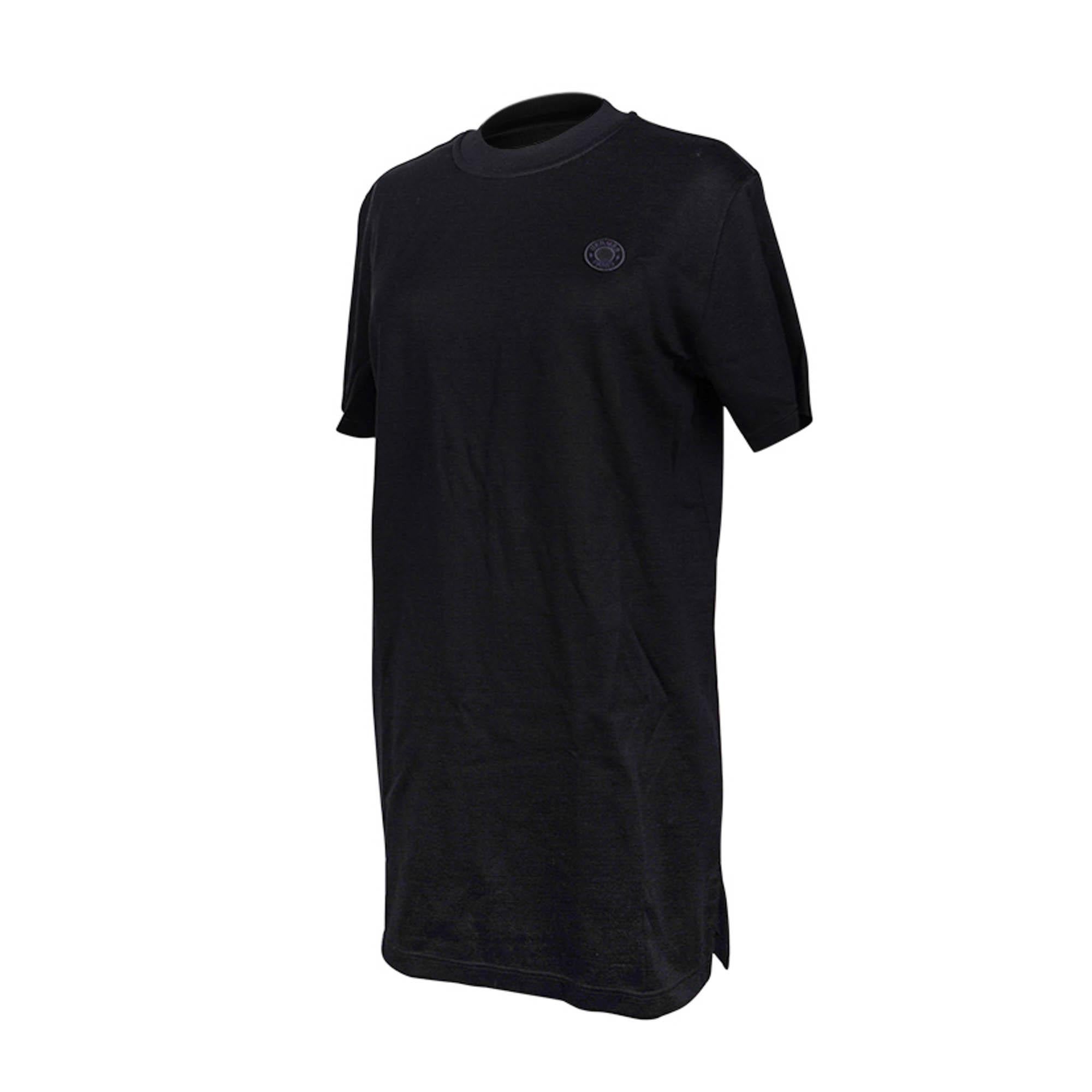 Hermes Tunic Tunique Fluide Black Cotton and Silk M In New Condition For Sale In Miami, FL