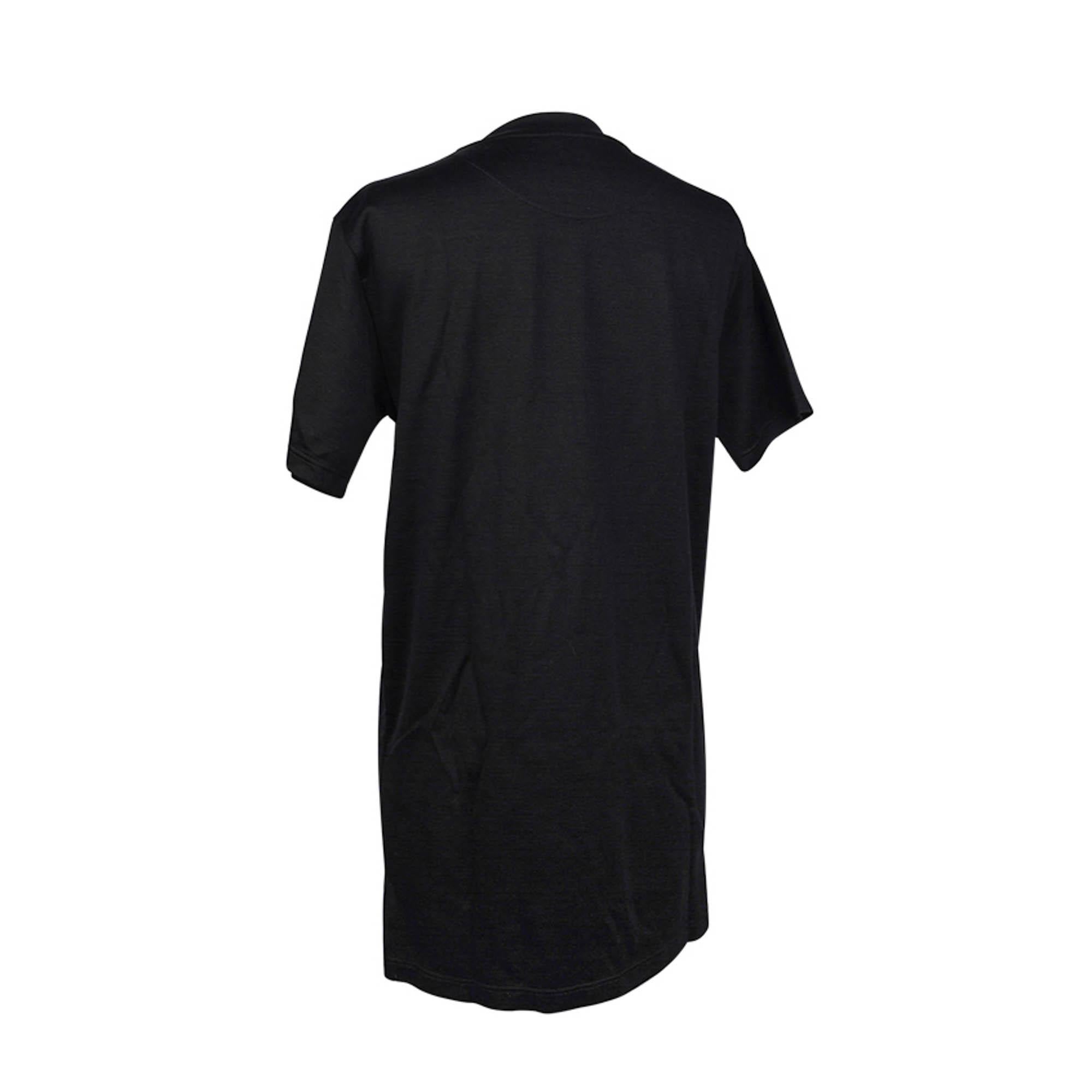 Hermes Tunic Tunique Fluide Black Cotton and Silk M For Sale 2